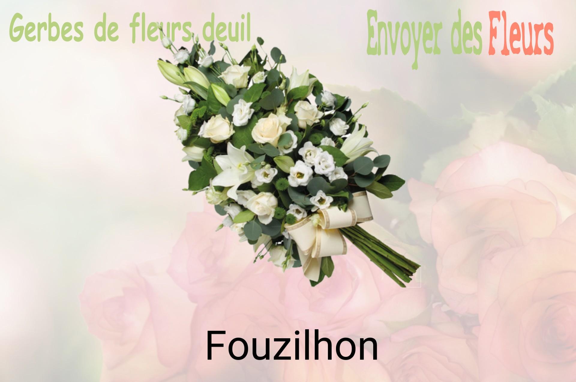 Gerbe de fleurs de deuil livrée à Fouzilhon